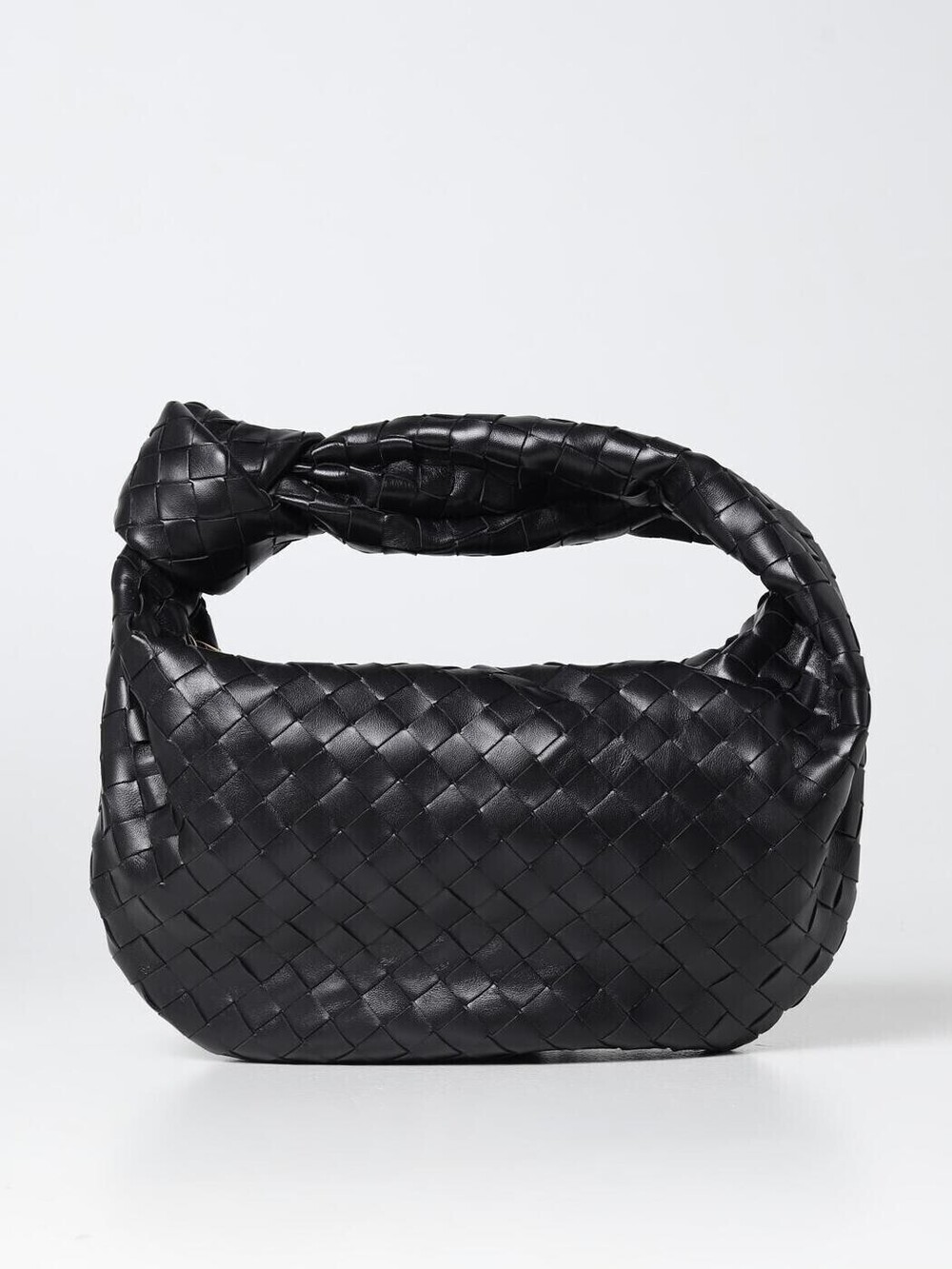 Bottega Veneta Jodie Intrecciato Leather Hobo Bag Black